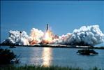 Space shuttle liftoff from the Kennedy Space Center: Merritt Island, Florida